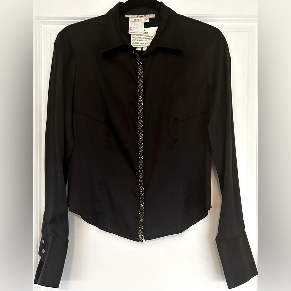 New Y2K Como Silk Beaded Blouse